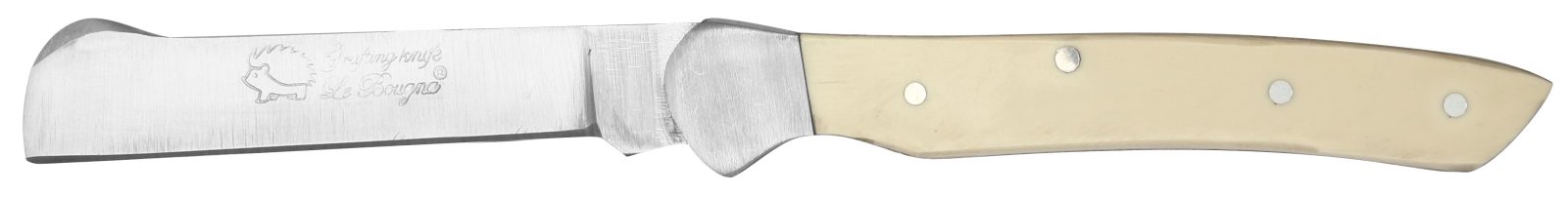 Ivory White Handle Grafting Knife – 10 cm Handle, Inox Bolster
