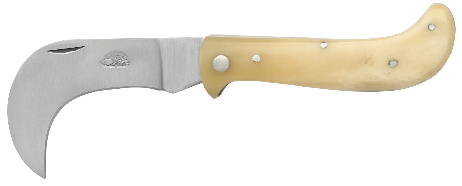 White Bone Handle Hooked Pruning Knife – 8 cm Handle