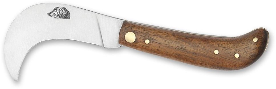 Brown Wood Handle Serpette Pruning Knife – 8.5 cm Handle