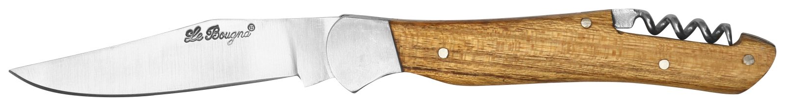 Golden Zebra Wood Handle Corkscrew Folding Knife – 12 cm Handle, Inox Bolster