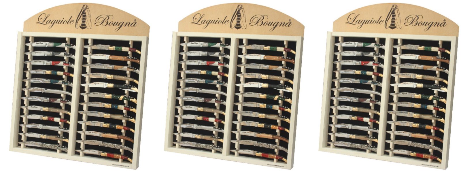 Dual-Panel Wall-Mounted Knife Showcase – Holds 24 Blades