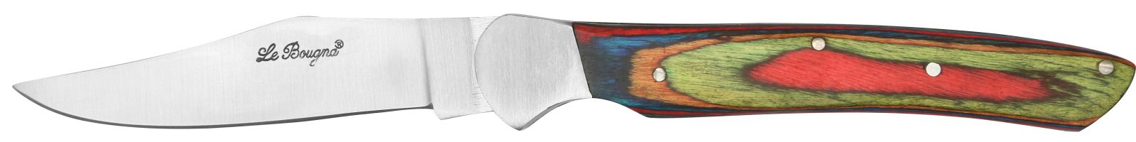 Rainbow Multicolor Wood Handle Folding Knife – 12 cm Handle, Inox Bolster