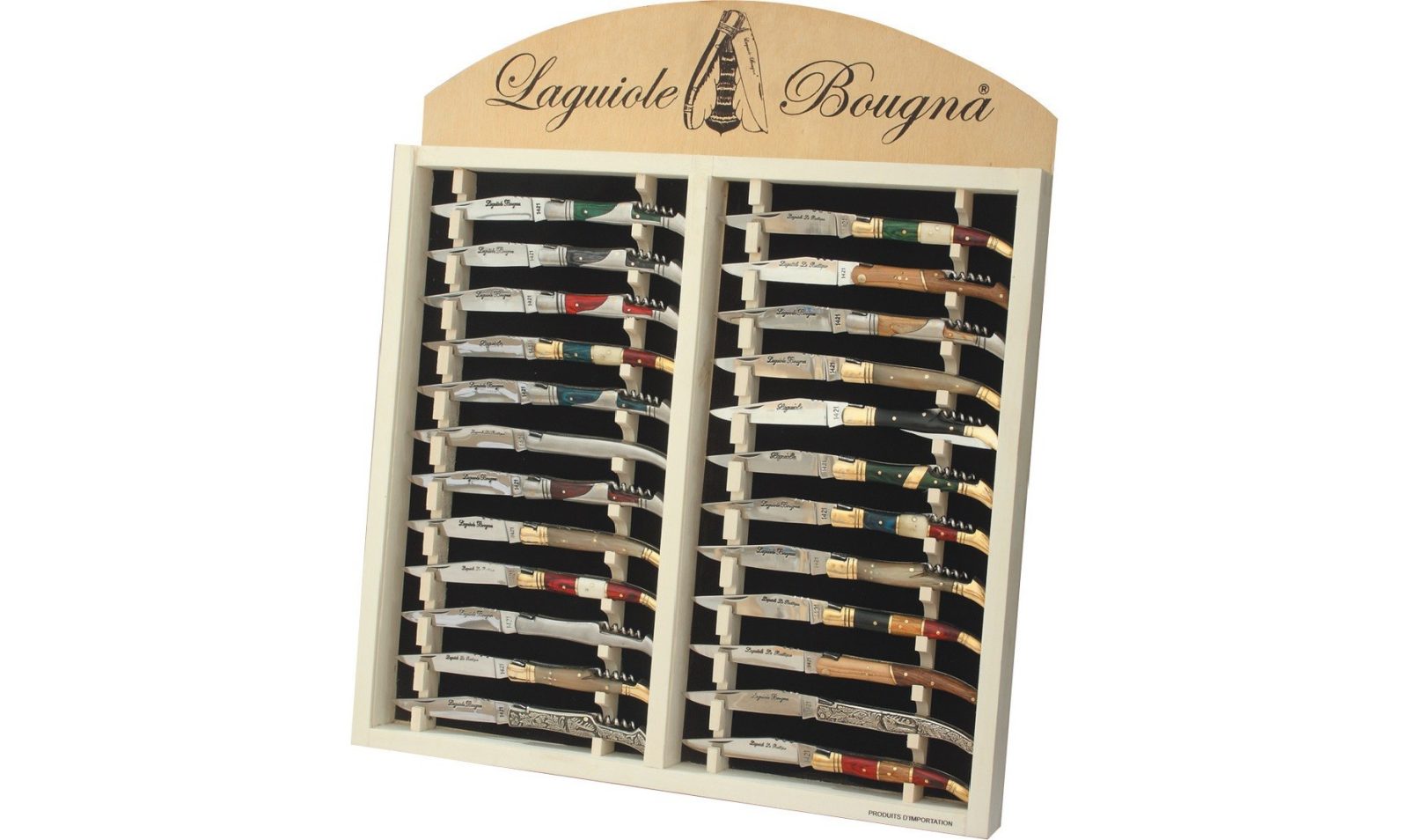 Wall-Mounted Corkscrew Knife Display – Holds 24 Pieces