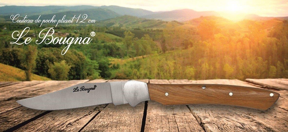 Honey-Blonde Teak Wood Handle Folding Knife – 12 cm Handle, Inox Bolster