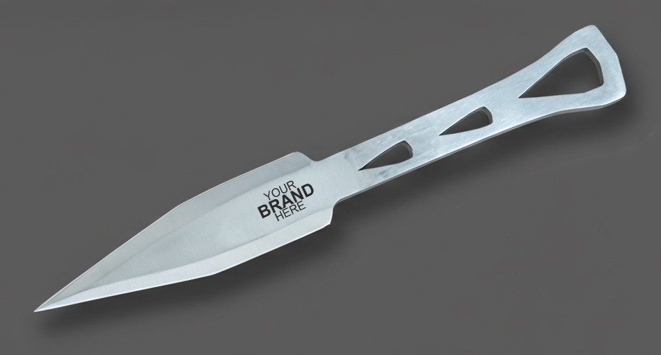 Spear-Point Throwing Knife with Winged Pommel – 20 cm Total Length