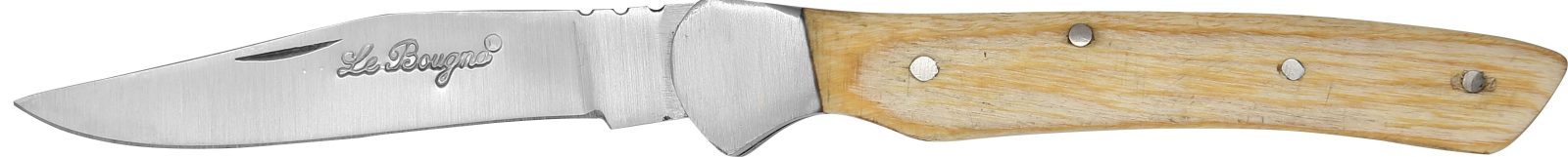 Pale Straw Wood Handle Folding Knife – 10 cm Handle, Inox Bolster