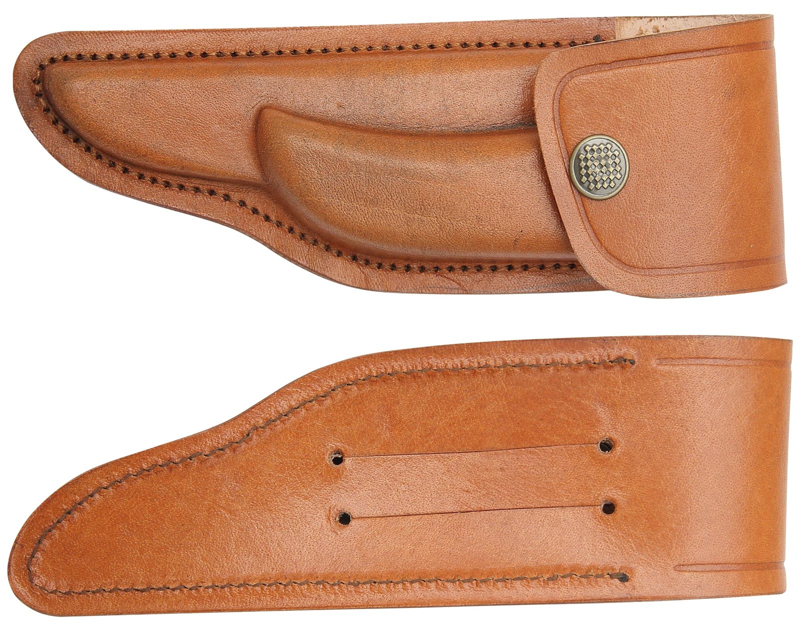 Tapered Tan Cowhide Sheath – 18 cm