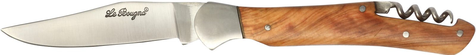 Golden Teak Wood Handle Corkscrew Folding Knife – 12 cm Handle, Inox Bolster