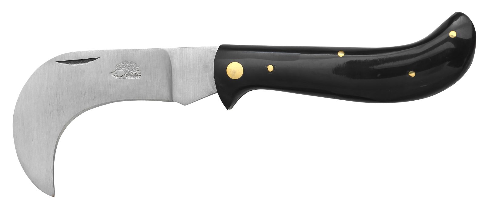 Black Horn Handle Hooked Pruning Knife – 10 cm Handle
