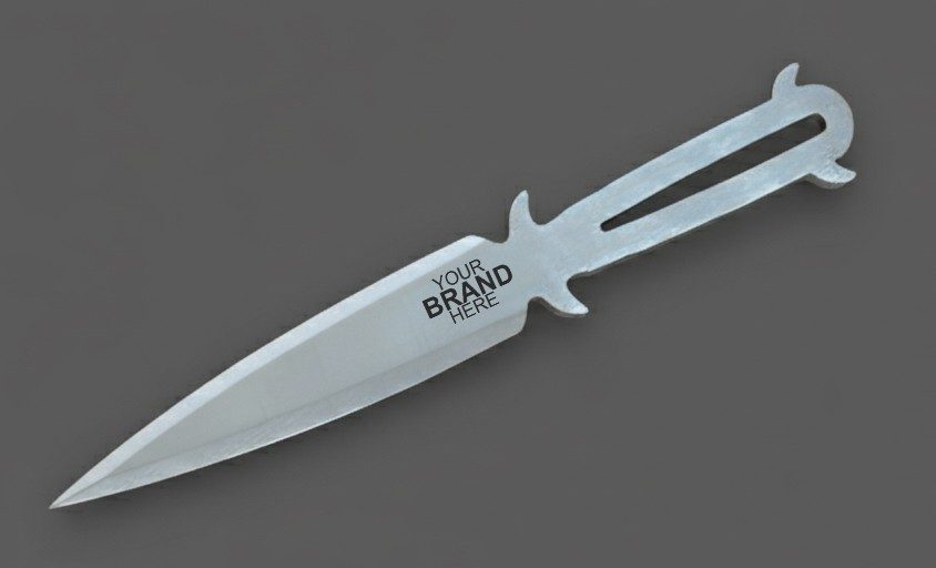 Dagger Throwing Knife with Antler-Point Pommel – 20 cm Total Length