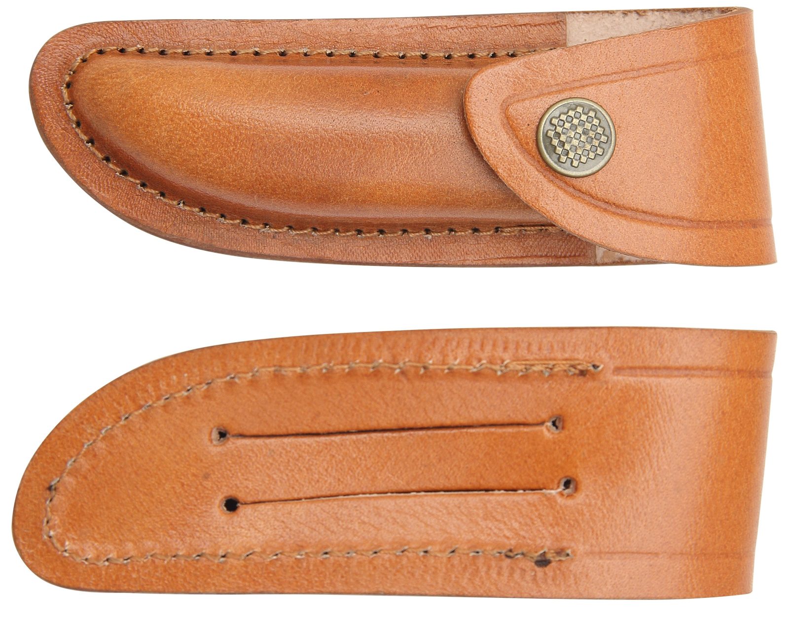 Honey-Tan Cowhide Knife Sheath – 12 cm
