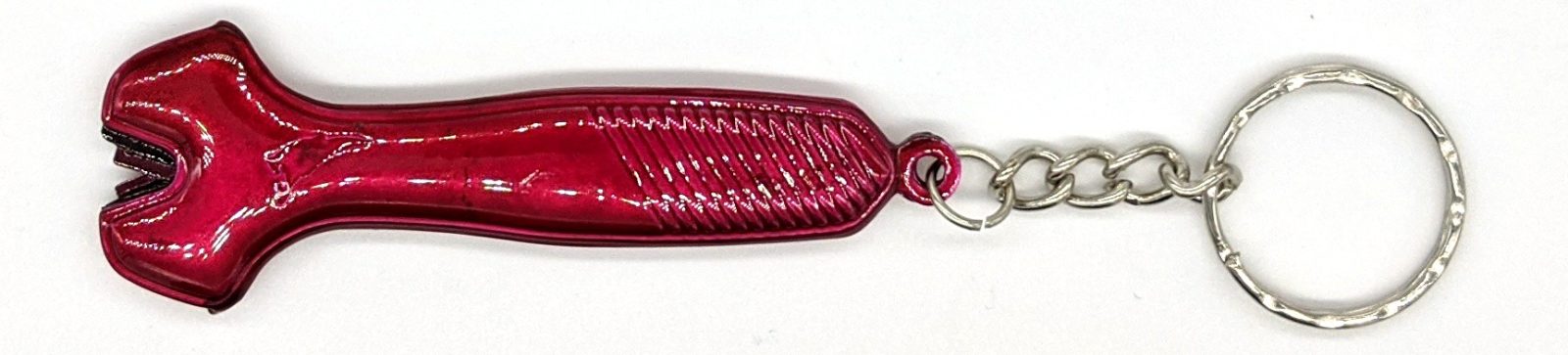 Red Tungsten Carbide Sharpener Keyring – 7.8 cm
