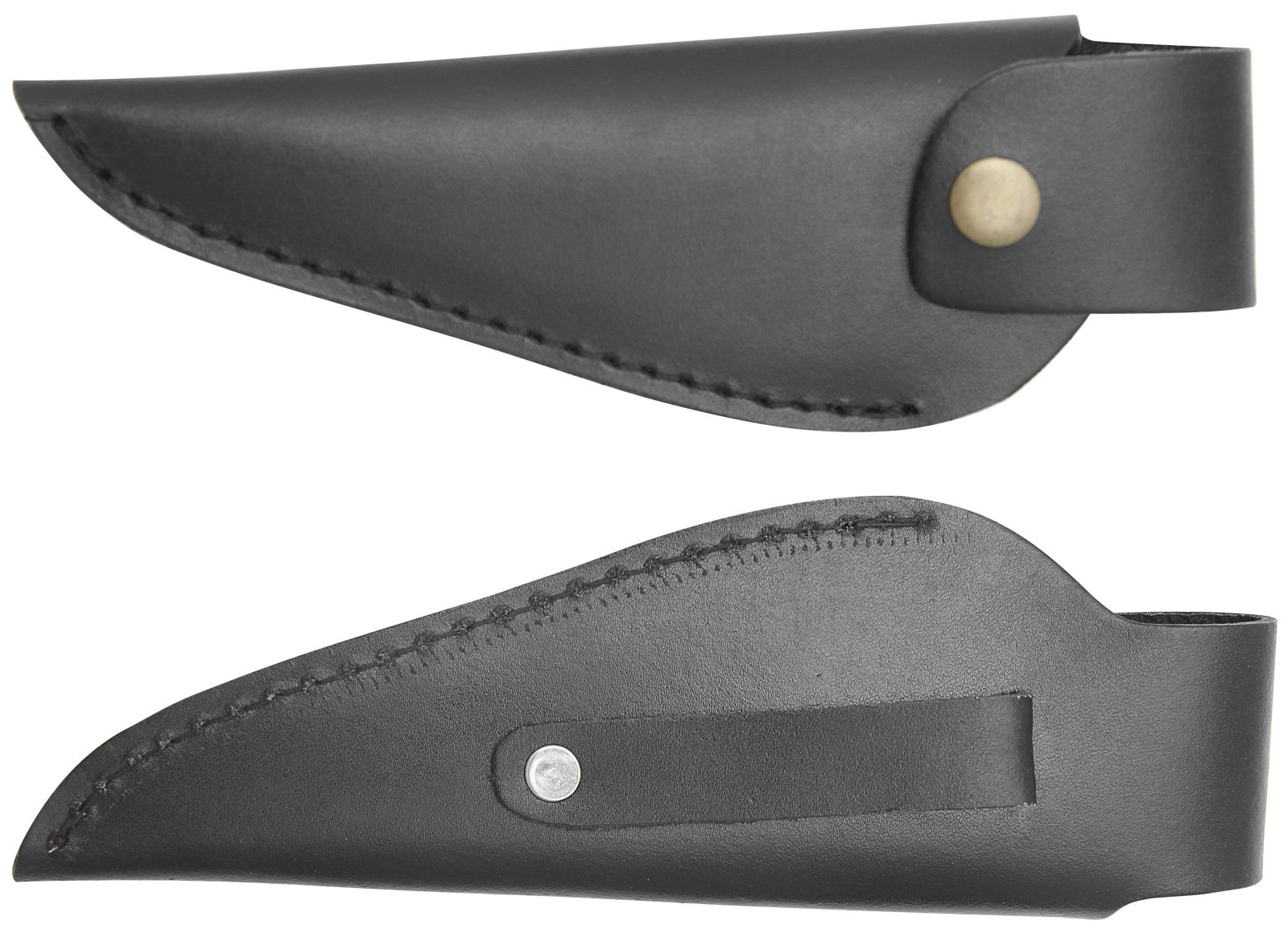 Tapered Black Leather Sheath – 18 cm