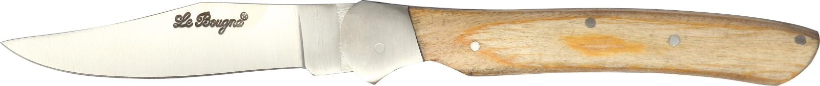Creamy White Oak Wood Handle Folding Knife – 12 cm Handle, Inox Bolster