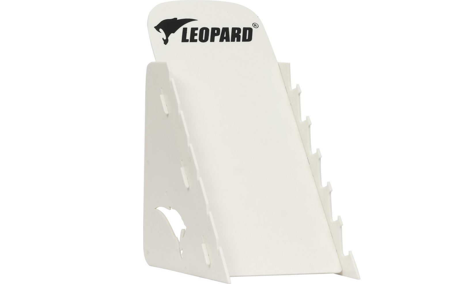 White Plastic Multi-Slot Knife Display Stand