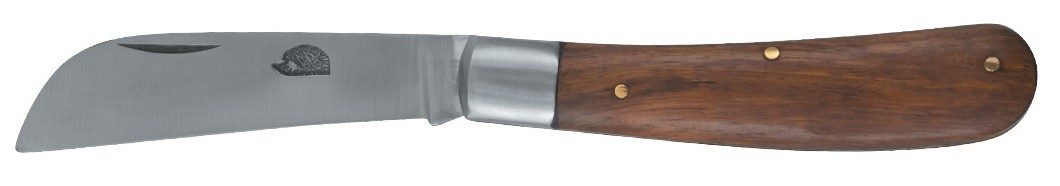 Brown Wood Handle Pruning Knife – 9.4 cm Handle, Inox Bolster