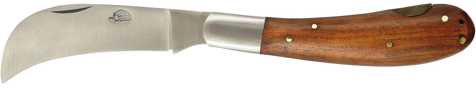 Reddish Wood Handle Locking Pruning Knife – 11.3 cm Handle, Inox Bolster