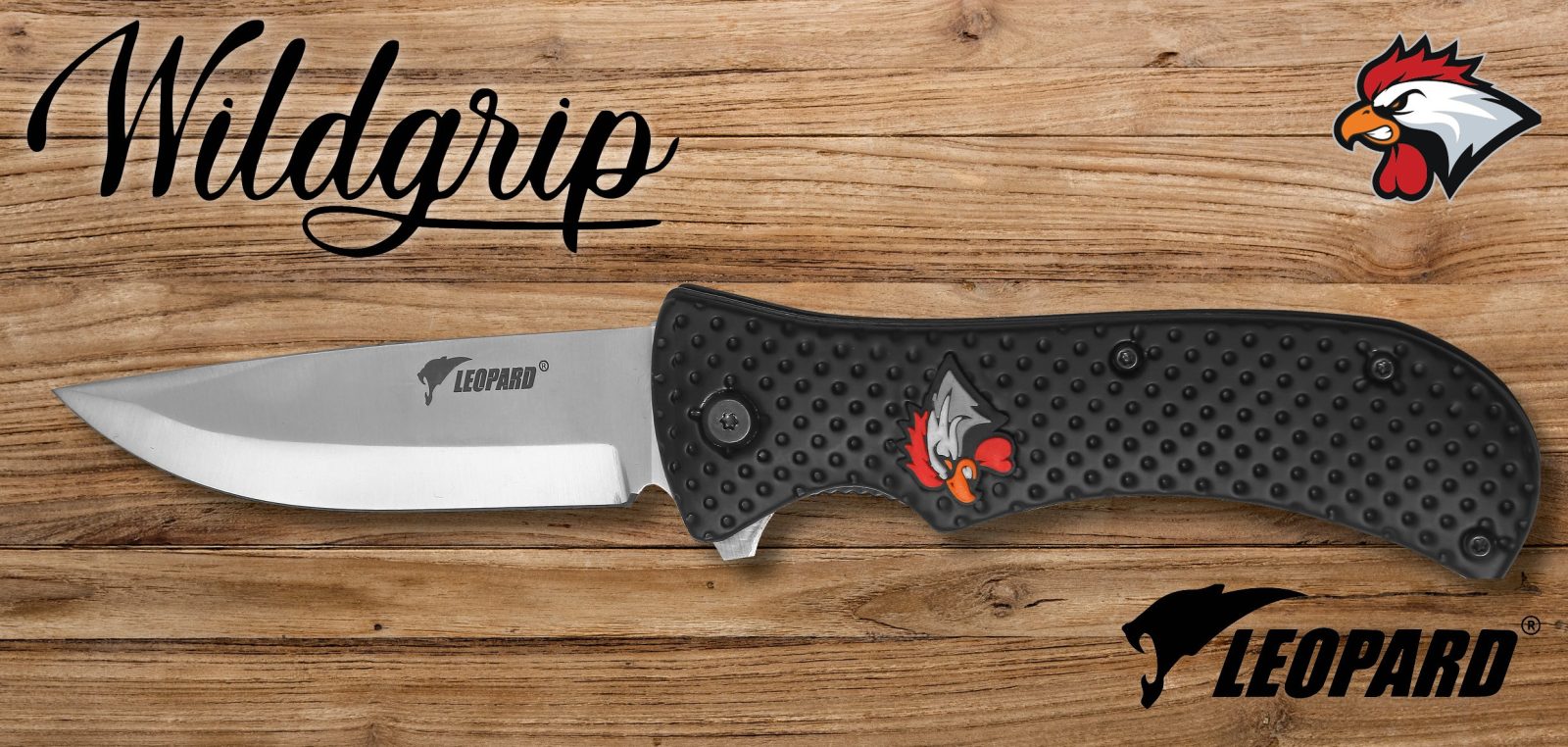 Folding Knife with Textured Black Handle – 12 cm Handle