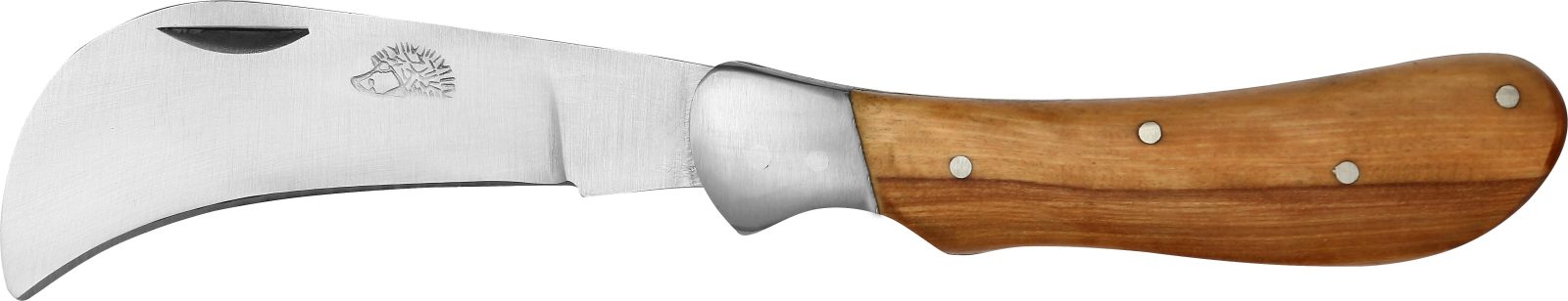 Teak Wood Handle Pruning Knife – 10 cm Handle, Inox Bolster