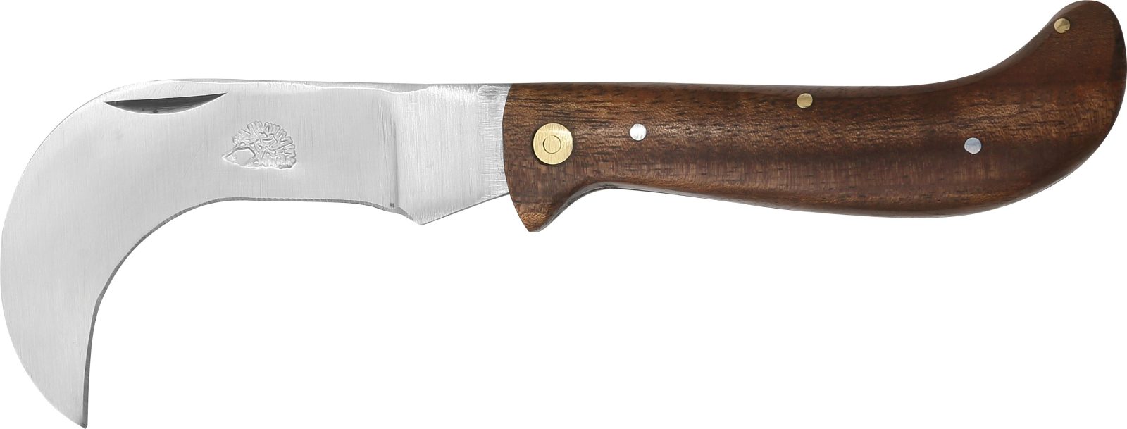 Brown Wood Handle Hooked Pruning Knife – 9.6 cm Handle