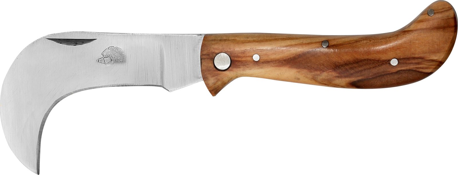 Teak Wood Handle Hooked Pruning Knife – 9.6 cm Handle